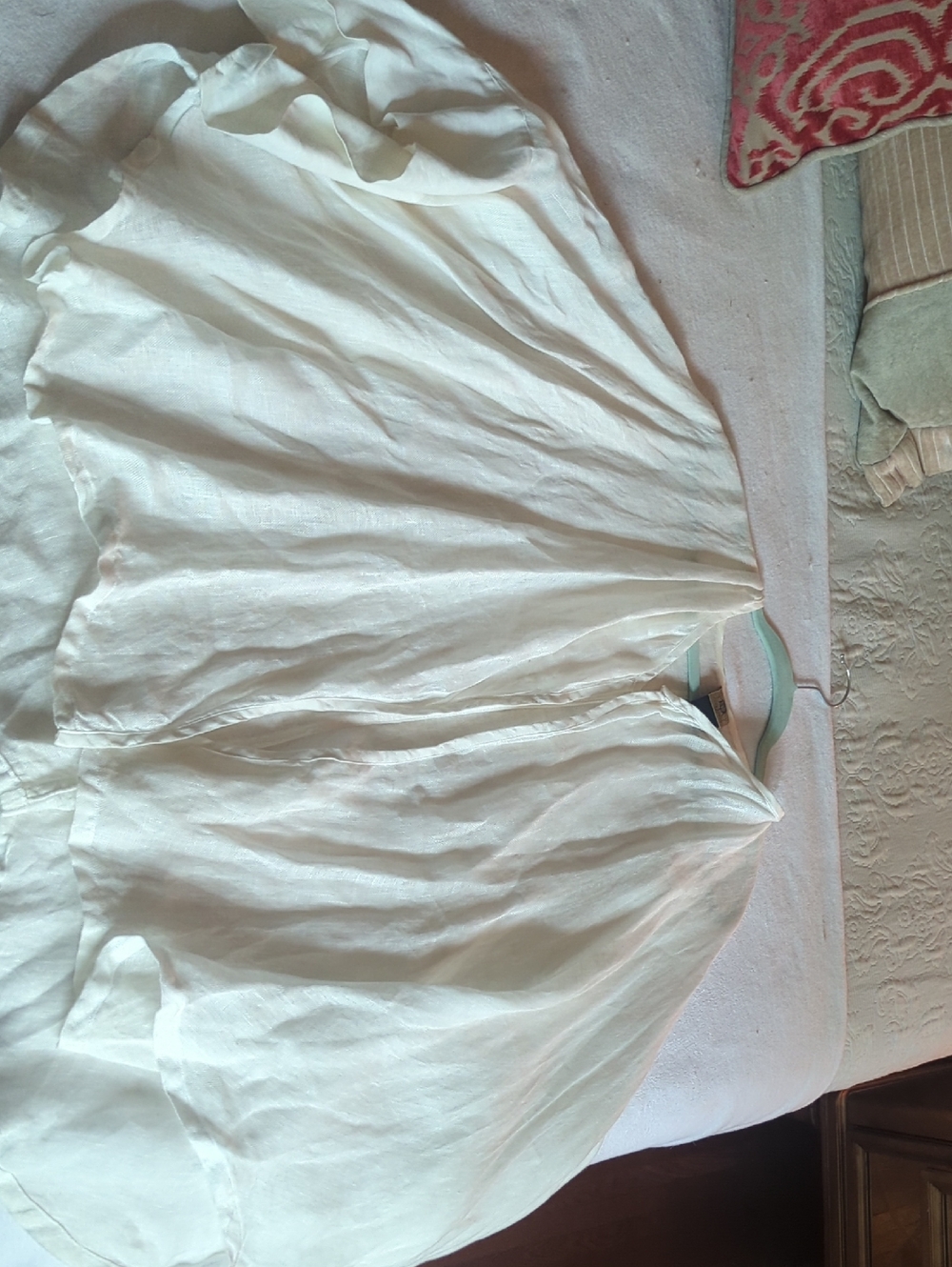 100% Linen Ladies Open Drape Top